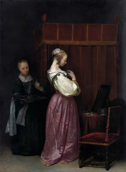 Young Woman at Her Toilet with a Maid