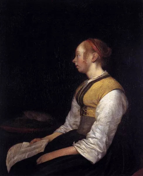 Seated Girl in Peasant Costume