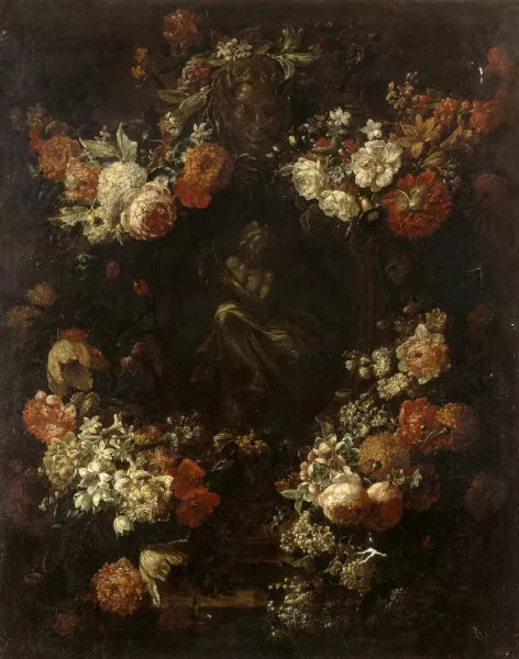 Apollo the Kithara Player Framed with a Garland of Flowers