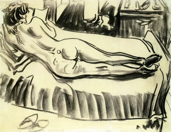Reclining Nude from Behind on a Sofa