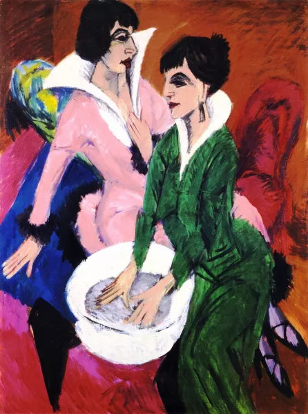 Two Women with a Washbasin
