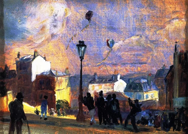 Flying Kites, Montmartre Study