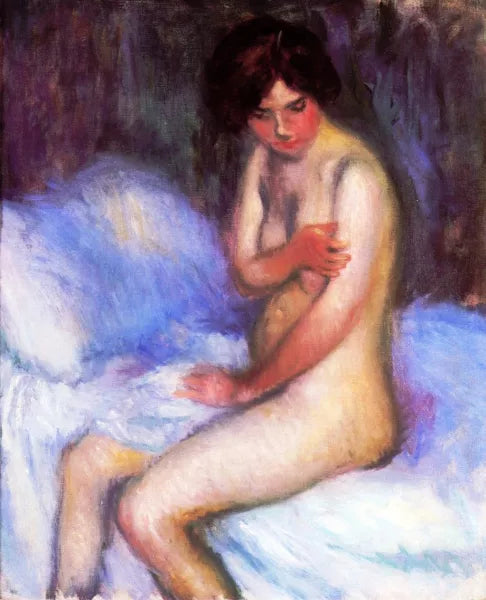Nude Sitting on a Bed