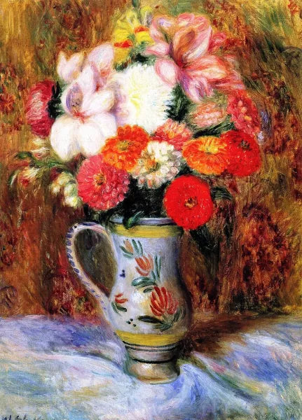 Flowers in a Quimper Pitcher