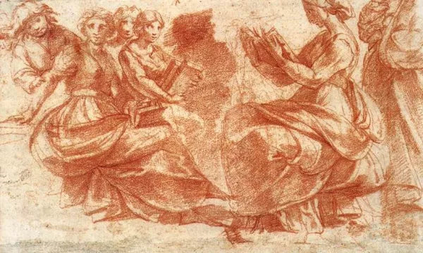 Group of Figures Holding Book