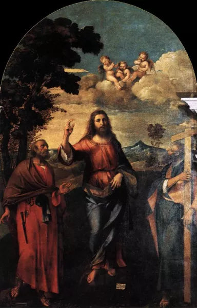 Christ Between Sts Peter and Andrew