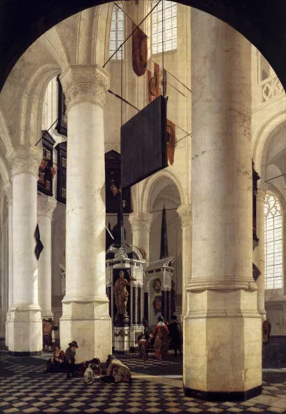 Interior of the Nieuwe Kerk, Delft, with the Tomb of William the Silent