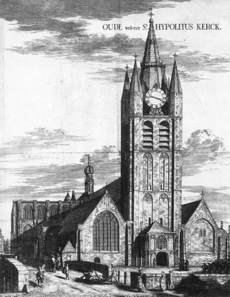 Exterior of the Oude Kerk in Delft
