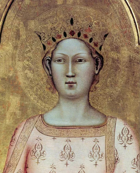 St Catherine of Alexandria with Donor and Christ Blessing Detail