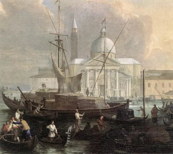 The Sea Custom House with San Giorgio Maggiore Detail