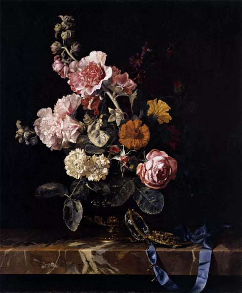 Vase of Flowers with Pocket Watch