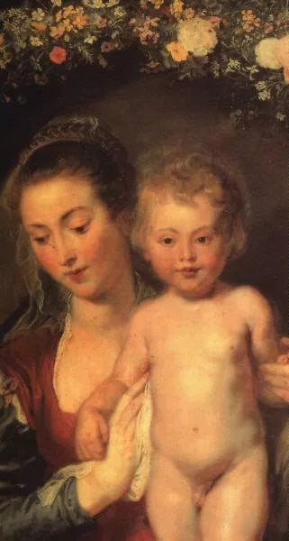 Madonna in a Garland of Flowers