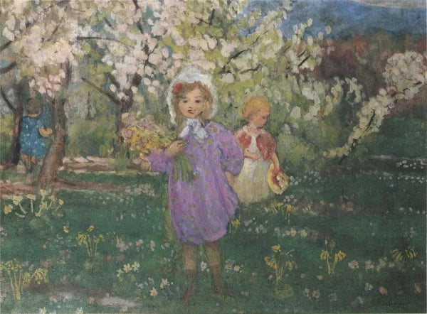 Children with Spring Flowers