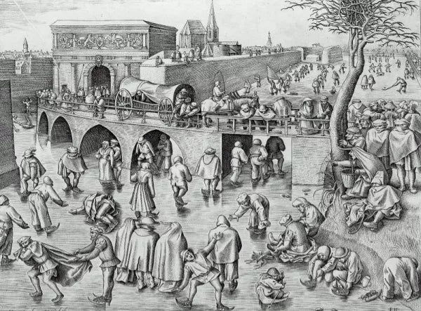 Ice Skating before the Gate of Saint George, Antwerp