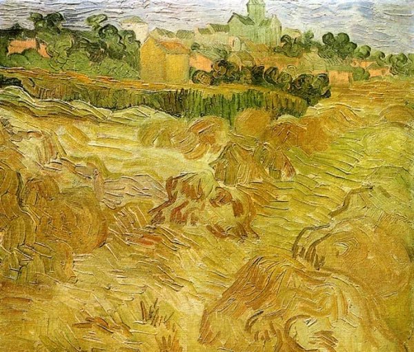Wheat Fields with Auvers in the Background