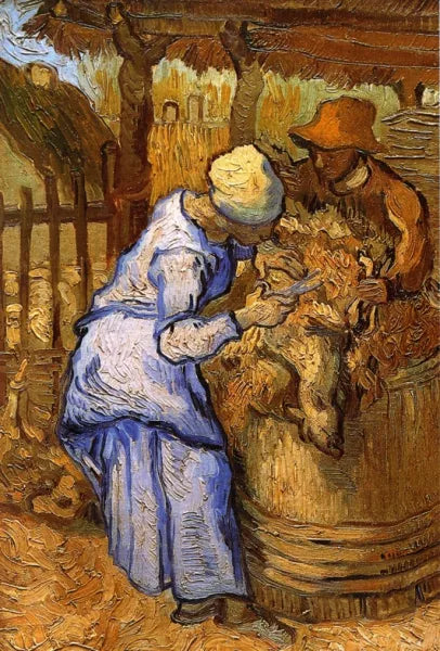 The Sheep-Shearers after Millet