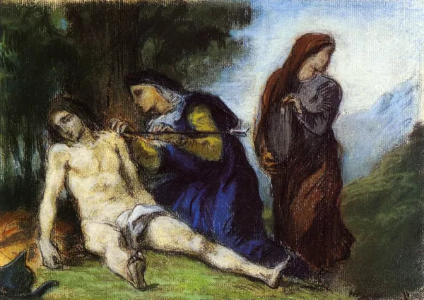 Saint Sebastien Comforted by Female Saints