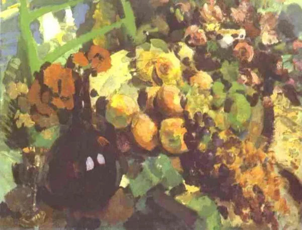 Still Life, Wine and Fruit