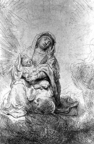 Madonna and Child in the Clouds