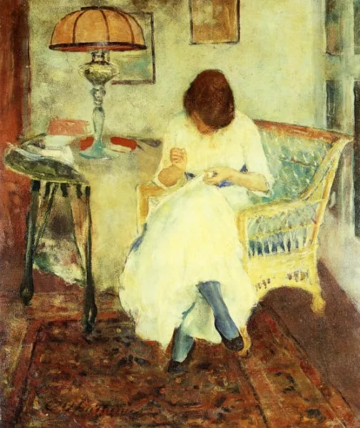 Girl Sewing