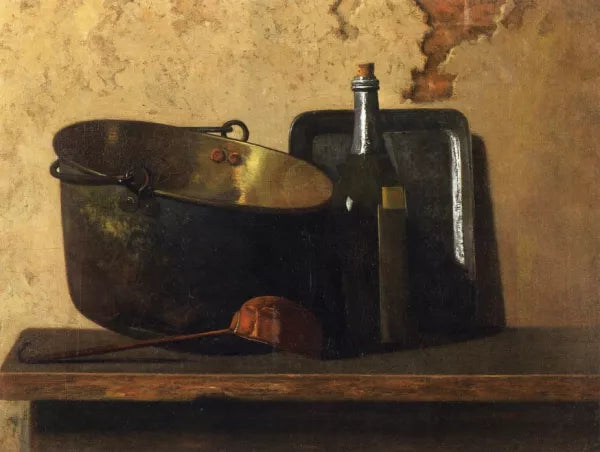 Wine and Brass Stewing Kettle also known as Preparation of French Potage
