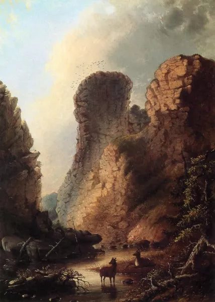 Deer by the River, Wyoming