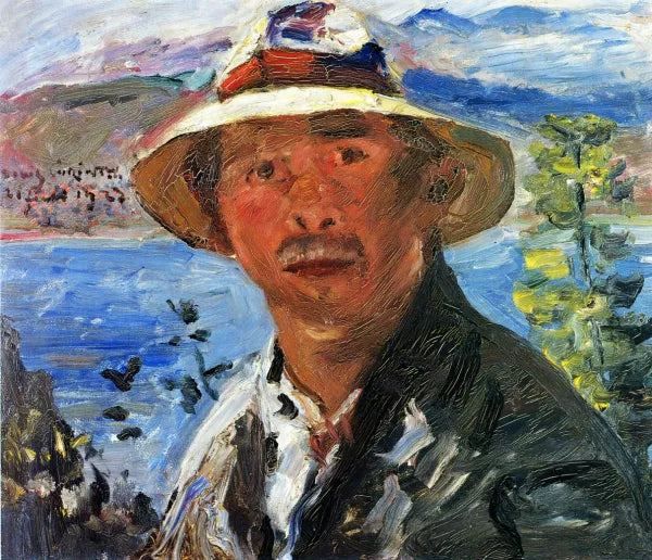Self Portrait with Straw Hat