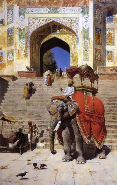 Royal Elephant at the Gateway to the Jami Masjid, Mathura