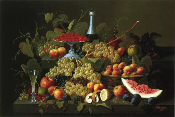 Still Life with Fruit and Champagne