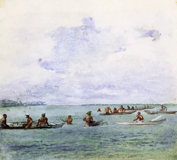 Fishing Party in Canoes, Samoa