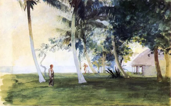 At Dawn, In Front of Our House at Vaiala, Upolu, Samoa
