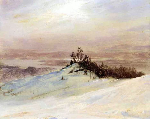 Winter on the Hudson River Near Catskill, New York