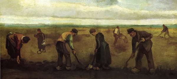 Farmers Planting Potatoes