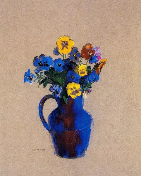 Vase of Flowers - Pansies