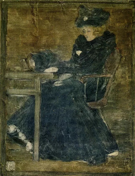 Seated Woman in Blue also known as At the Cafe