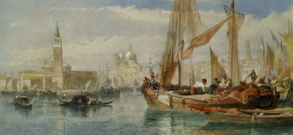 Il Isola de S Giorgio Maggiore with il Santa Maria della Salute in the Distance