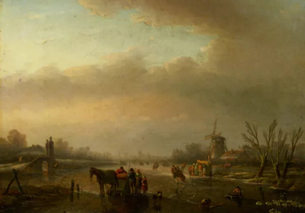 Skaters on a Frozen Canal