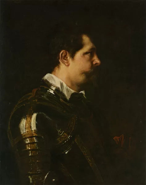 Portrait of a Military Commander Bust Length in Profile in Damas