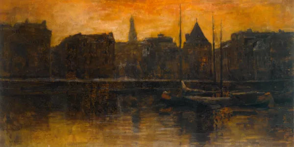 A View of the Prins Hendrikkade with the Schreierstoren, Amsterdam