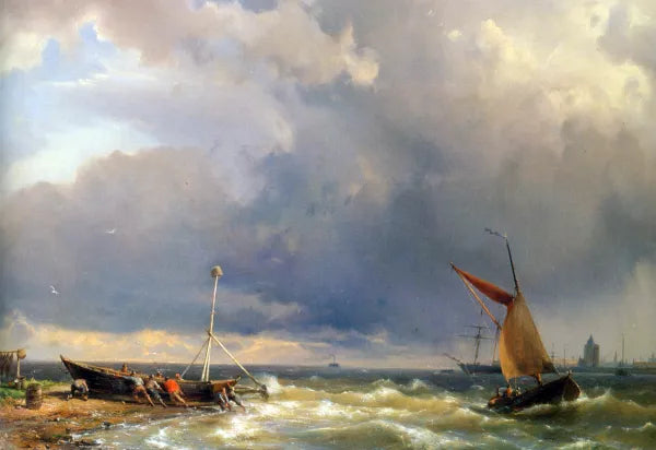 Shipping in a Stiff Breeze near Enkhuizen