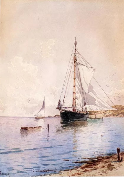 Drying the Main at Anchor