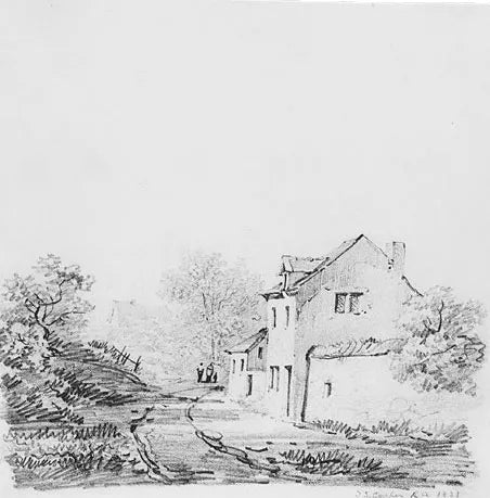 Village Landscape from McGuire Scrapbook