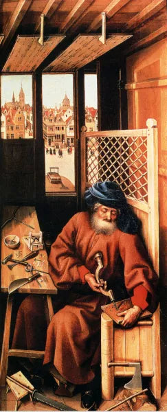 St. Joseph Portrayed as a Medieval Carpenter Center Panel of the Merode Altarpiece