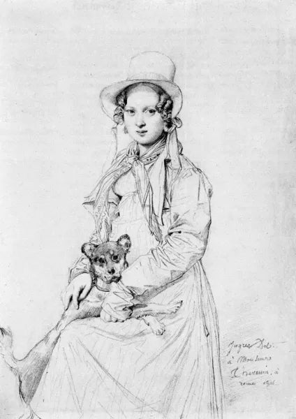 Mademoiselle Henriette Ursule Claire, Maybe Thevenin, and Her Dog