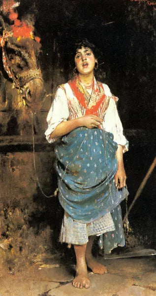 A Peasant Girl with a Horse