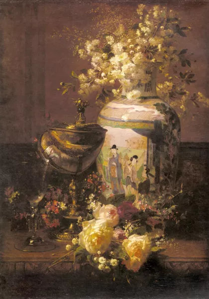 Still Life with Japanese Vase and Flowers