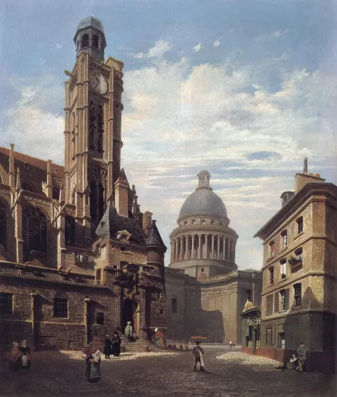 A View of The Pantheon and the Church of Saint-Etienne du Mont, Paris