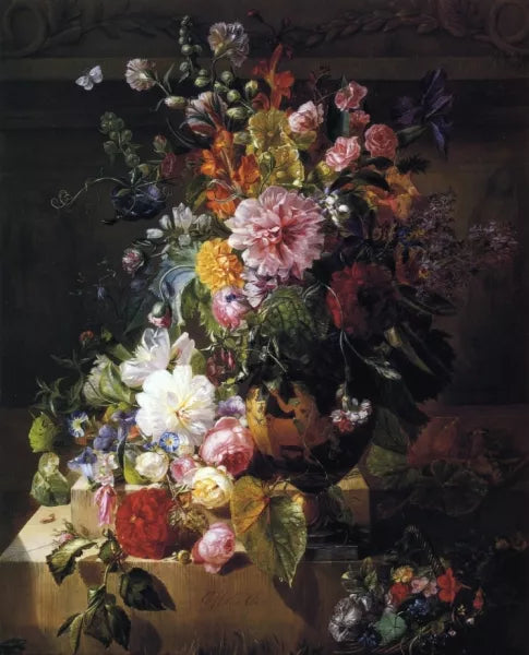 Still Life with Roses, Peonies, Lilac, Morning Glories and Other