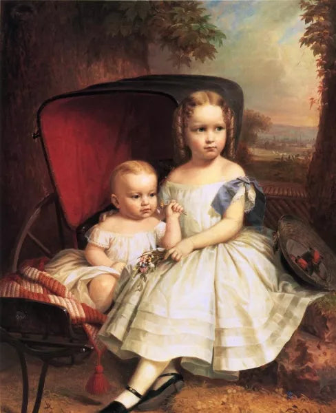Portrait of Two Children, Helen and Alice Capron