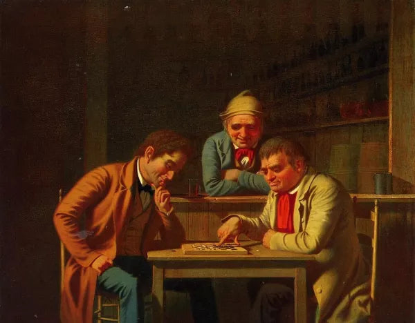The Checker Players;also known as Playing Checkers